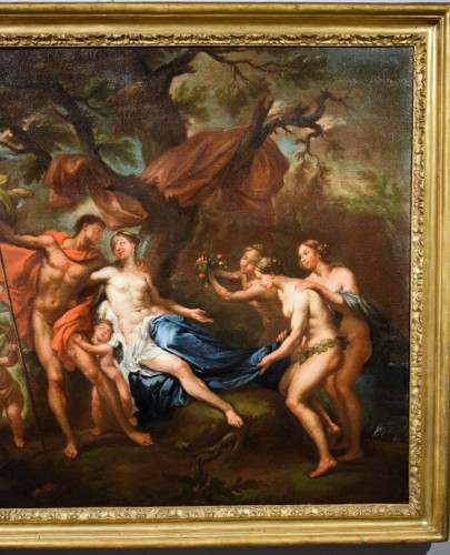 Vénus et Adonis, atelier de Frans Wouters (Lierre 1612 - Anvers 1659) - Romano Ischia